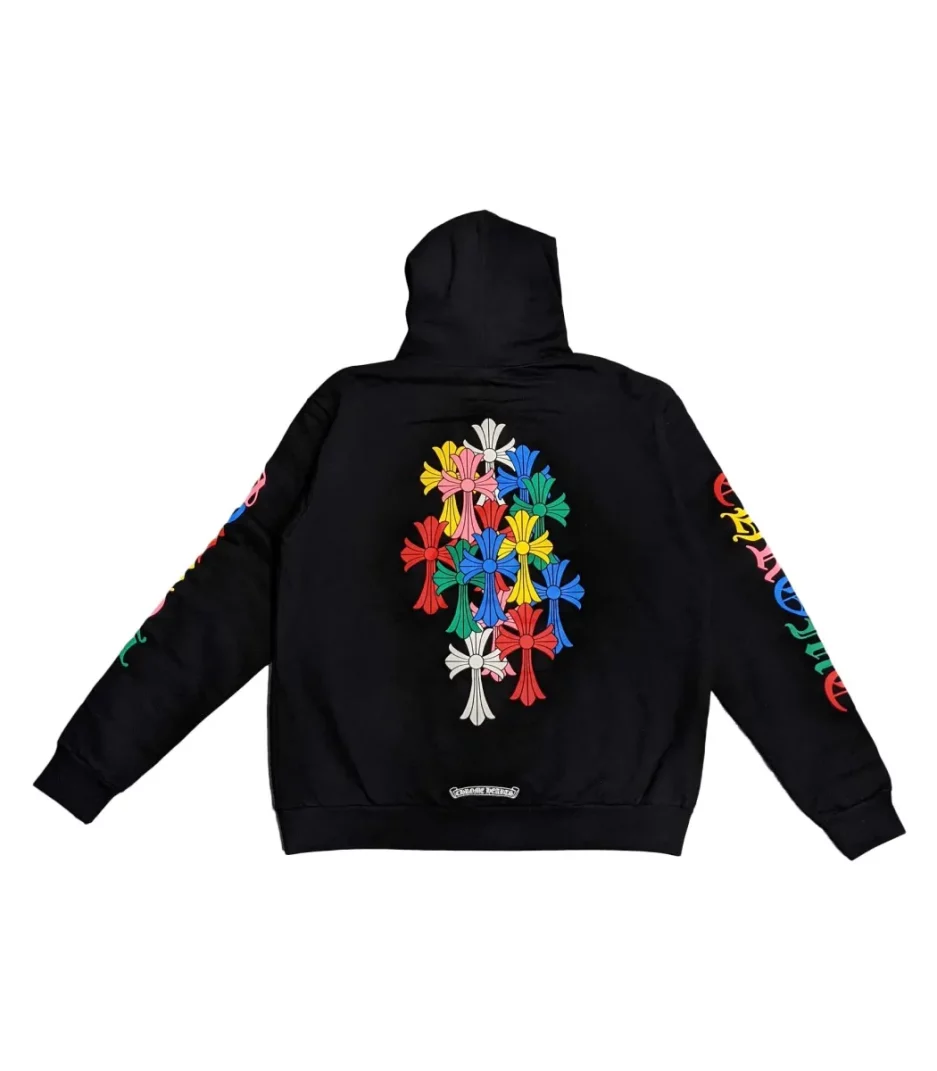 Chrome Hearts Multi Color Cross Cemetery Zip Up Hoodie
